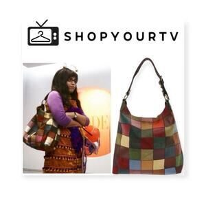 Rare OG Y2K Lucky Brand Ugly Betty patchwork leather bag Hobo